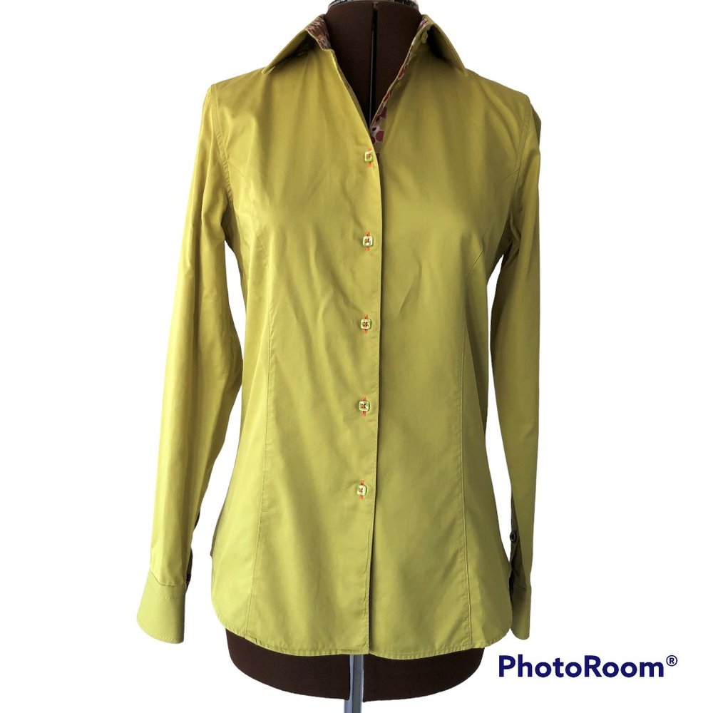 Cafe Blu Olive Button Front Shirt